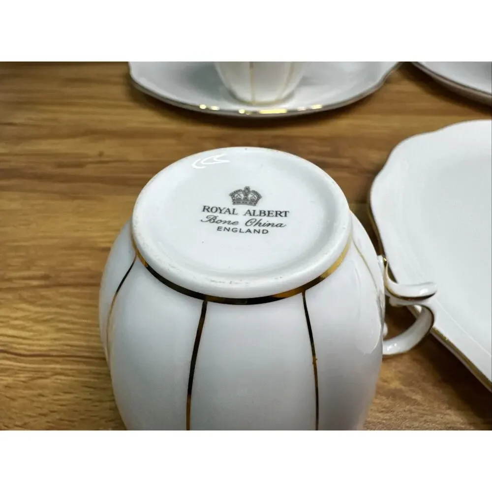 Royal Albert Kent Hostes Plate and Tea Cup 5 Cups 5 Plates 10 Pc Set